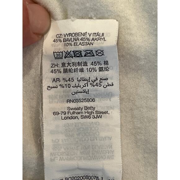 Sweaty Betty White Pullover‎ Sweatshirt Cowl Neck Medium Pockets - Picture 6 of 8